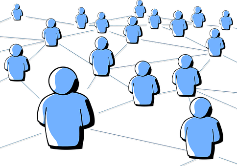 People practicing social distancing