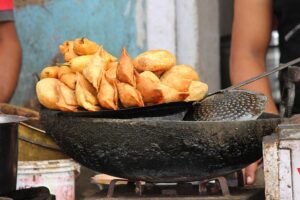 The Pyramid shaped stuffed samosas is one of the best comfort food.